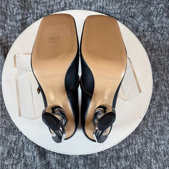 JW Anderson Chain Heel Pump Black Calf - Picture 9 of 11